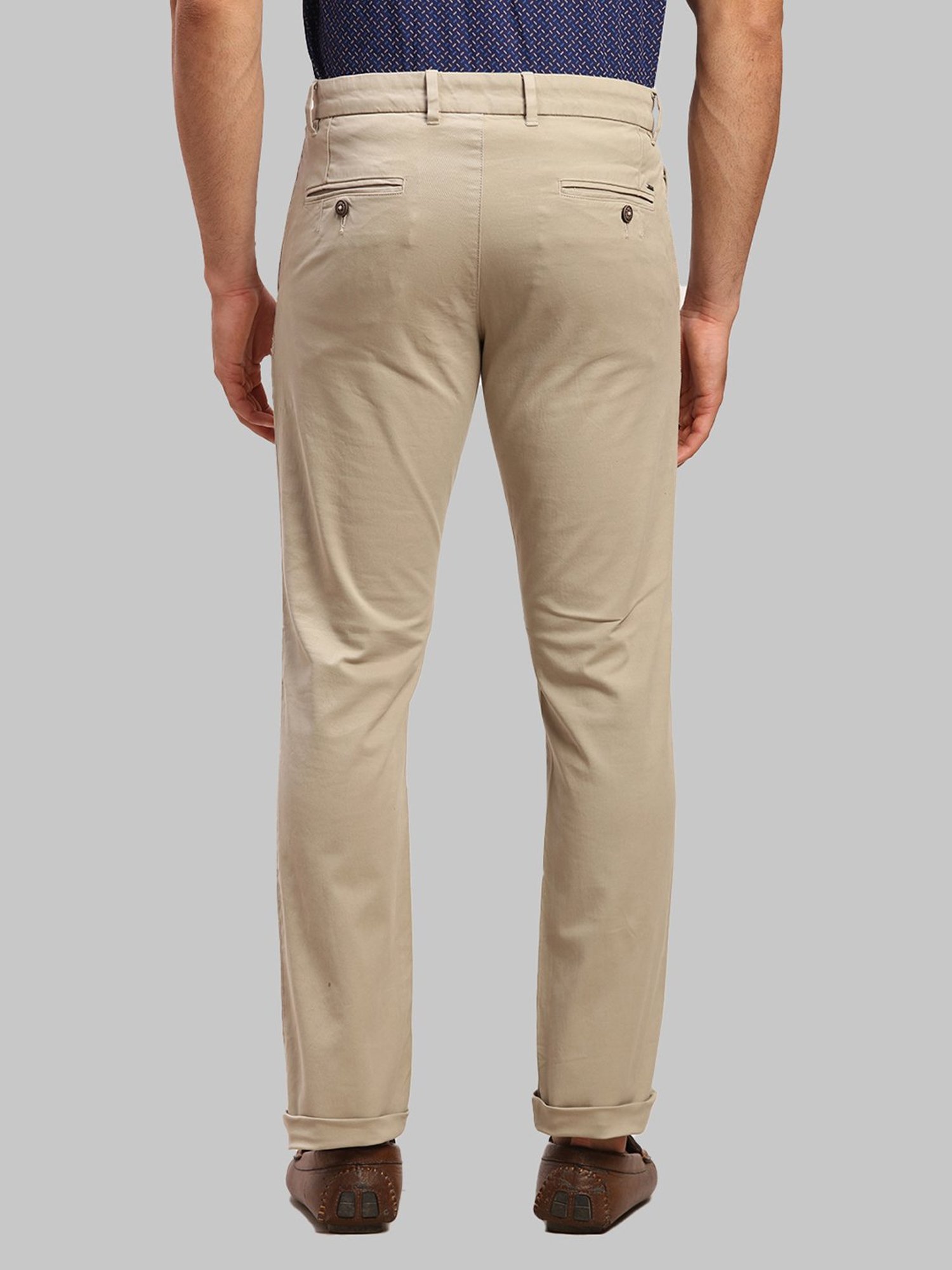 Parx Grey Tapered Fit Trousers