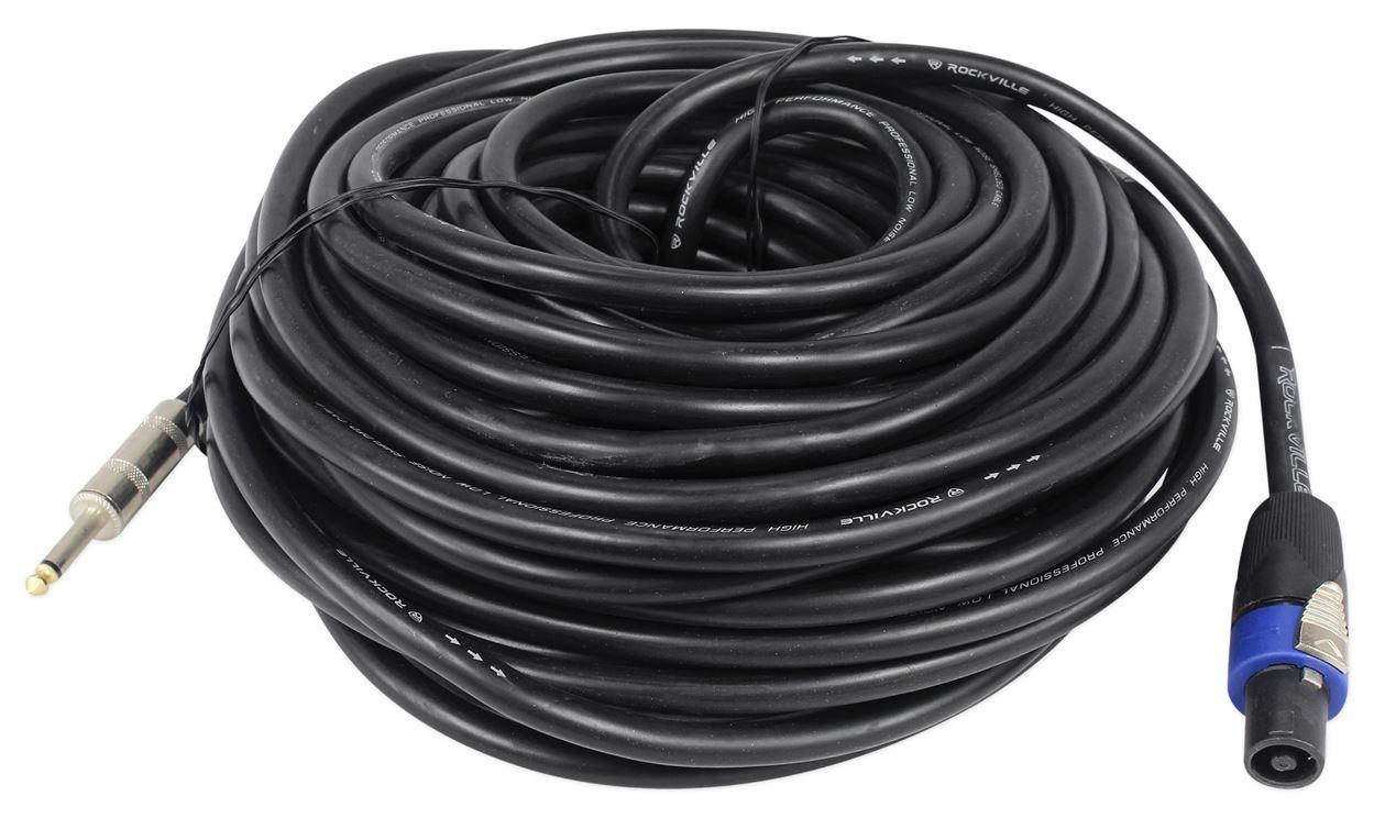 4 Rockville RCTS12100 100' 12 AWG 1/4" TS to Speakon Speaker Cable 100% Copper