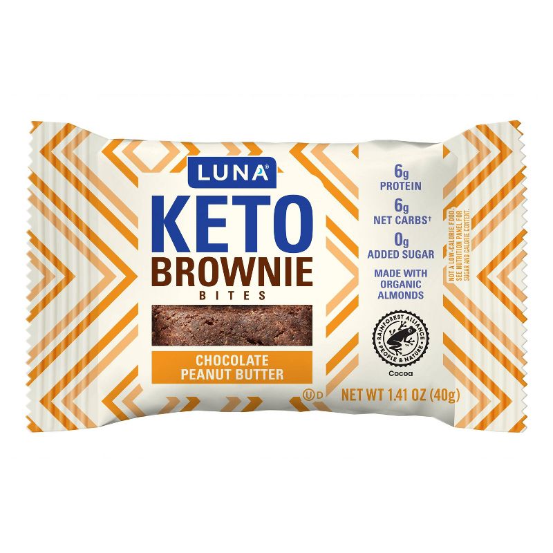 Luna Keto Brownie Bites Chocolate Peanut Butter - 4pk