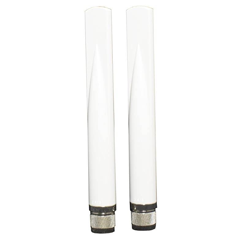 Outdoor Wireless 5dBi Dual Band Antenna Upgrade RP NTypeMale 2 Pack Bundle HOANT2