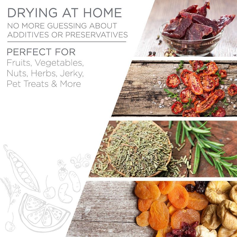 Ivation Stainless Steel Tray Electric Food Dehydrator Machine - 9 Trays - 600w - Digital Timer & Temperature Control with Auto Shutoff - 95F to 158F for Drying Beef Jerky, Fruits, Vegetables & Nuts, BPA Free