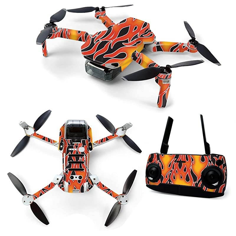 Skin for DJI Mavic Mini Portable Drone Quadcopter - Hot Flames | Protective, Durable, and Unique Vinyl Decal wrap Cover | Easy to Apply, Remove, and Change Styles | Made in The USA