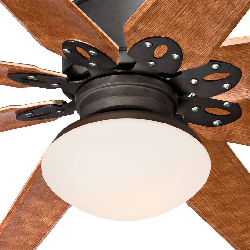 52" LED Antique Crystal Lighted Ceiling Fan White/Champagne - River of Goods