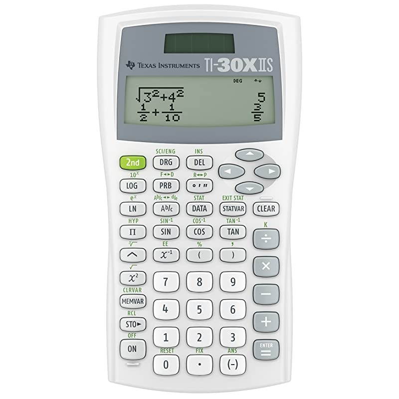 TI-30XIIS Scientific Calculator, White