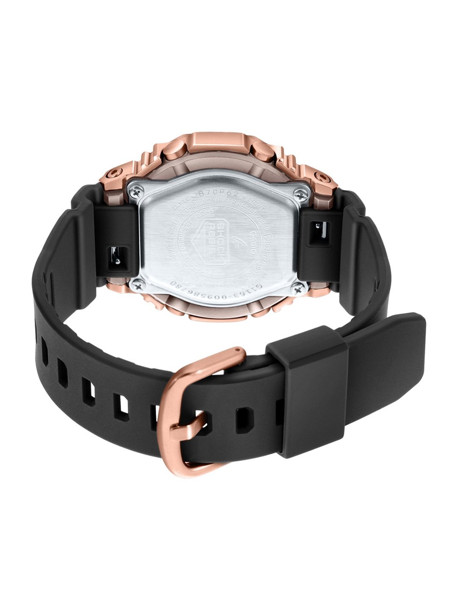 Casio G-Shock G-Steel GM-S2100PG-1A4DR Rose Gold Analog-Digital Dial Resin Strap Women's Watch G1165