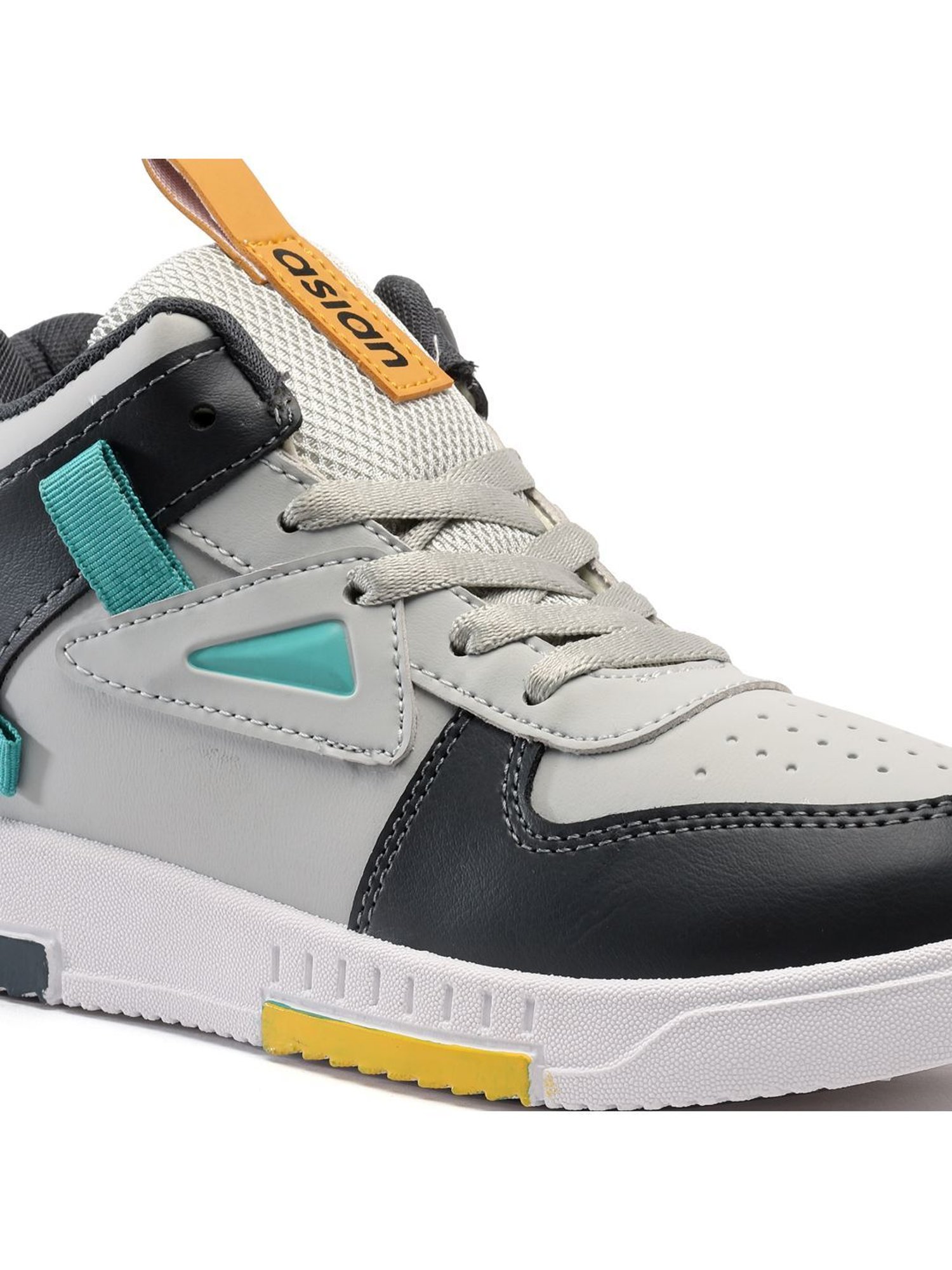 Asian Men's Grey Ankle High Sneakers