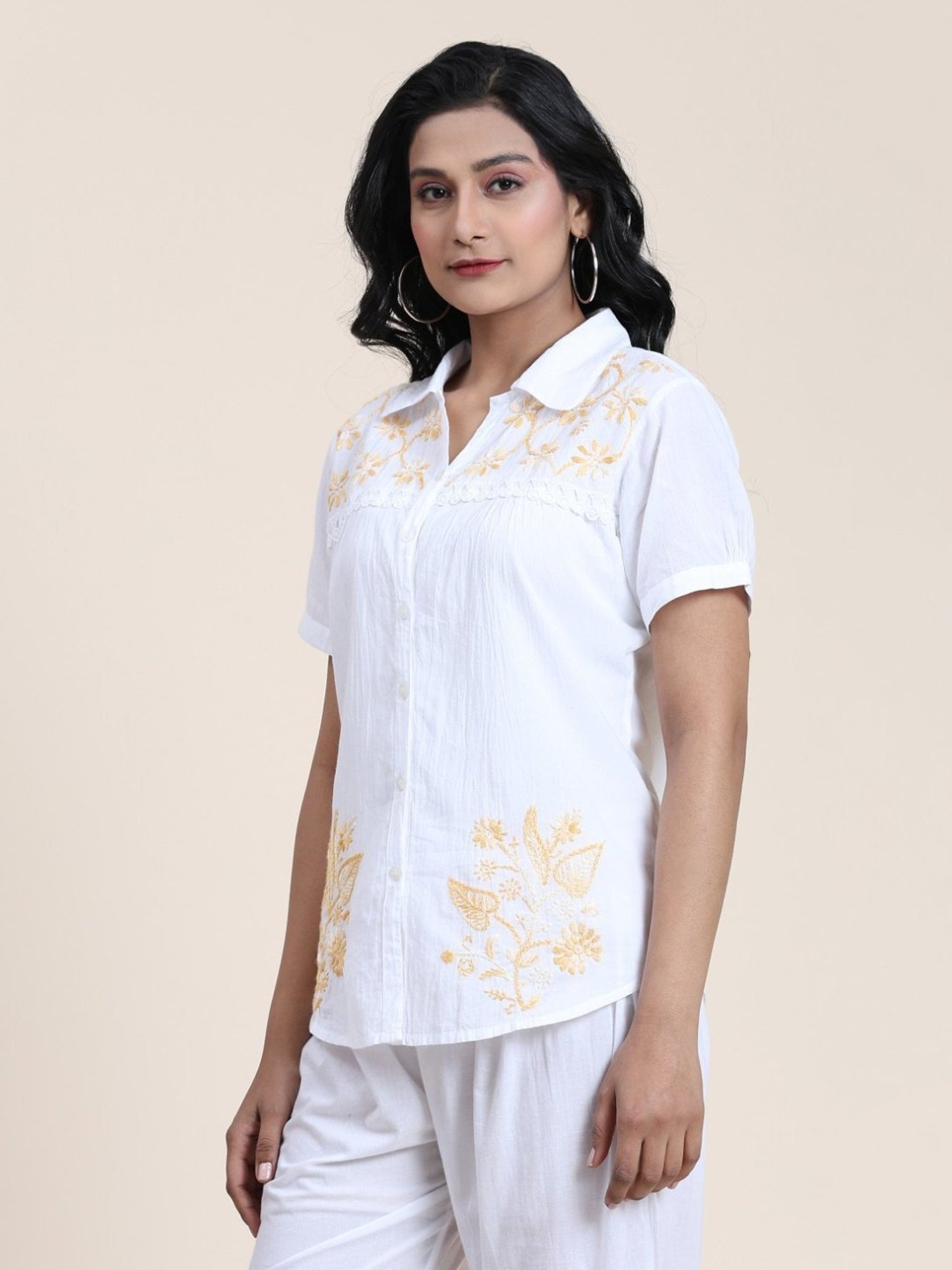 House Of Kari Hand Embroidery Chikankari Shirts