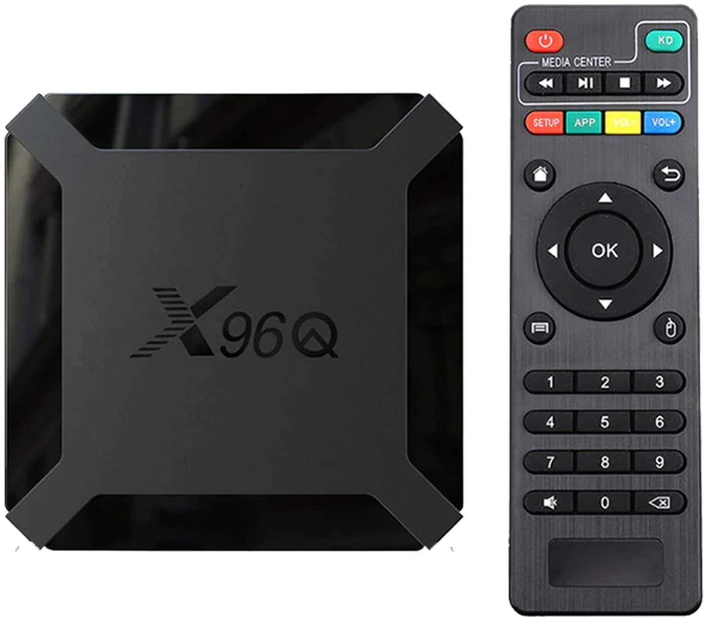 Leelbox Android 10.0 TV Box,X96 Mini 2020 Upgraded Version X96Q 2GB RAM 16GB ROM Smart TV Box Allwinner H313 Quad Core Support 4K 3D Set Top Box X96 Mini WiFi Home Media Player