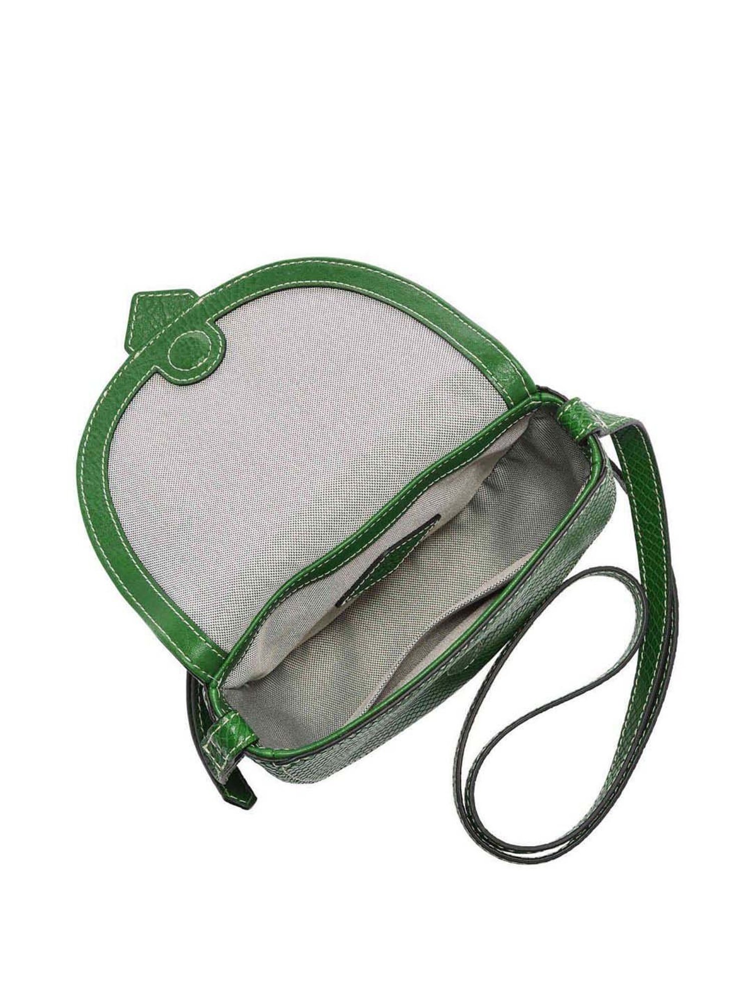 Fossil Harwell Green Textured Medium Sling Handbag