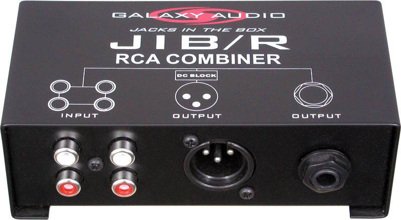 Galaxy Audio JIBR Dual RCA In, Mono XLR & Out Combiner