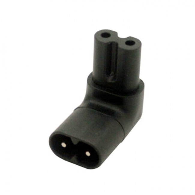 CY Figure 8 IEC 320 C7 to C8 90 Degree Up Down Angled Right Angle AC Power Adapter Extension PW-118