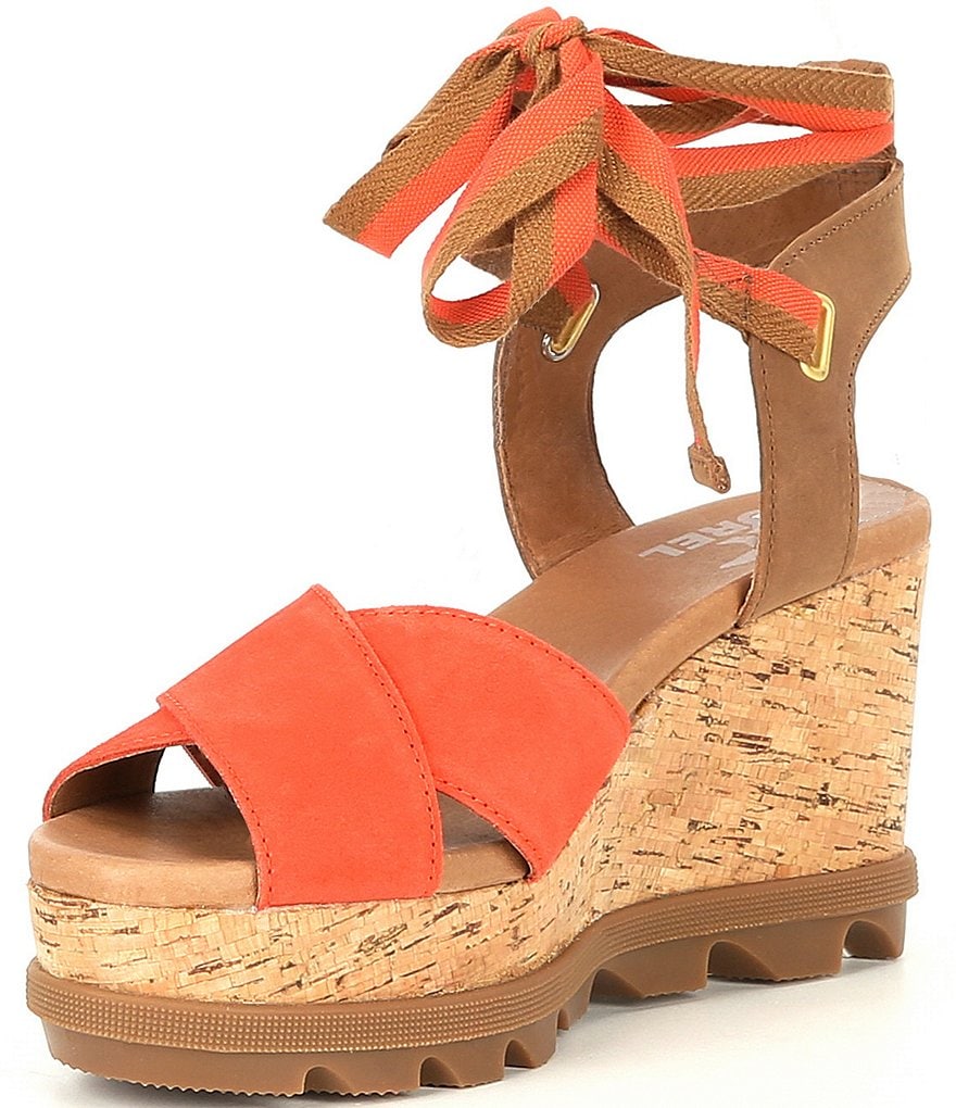 Sorel Joanie II High Ankle Lace Wedge Sandals