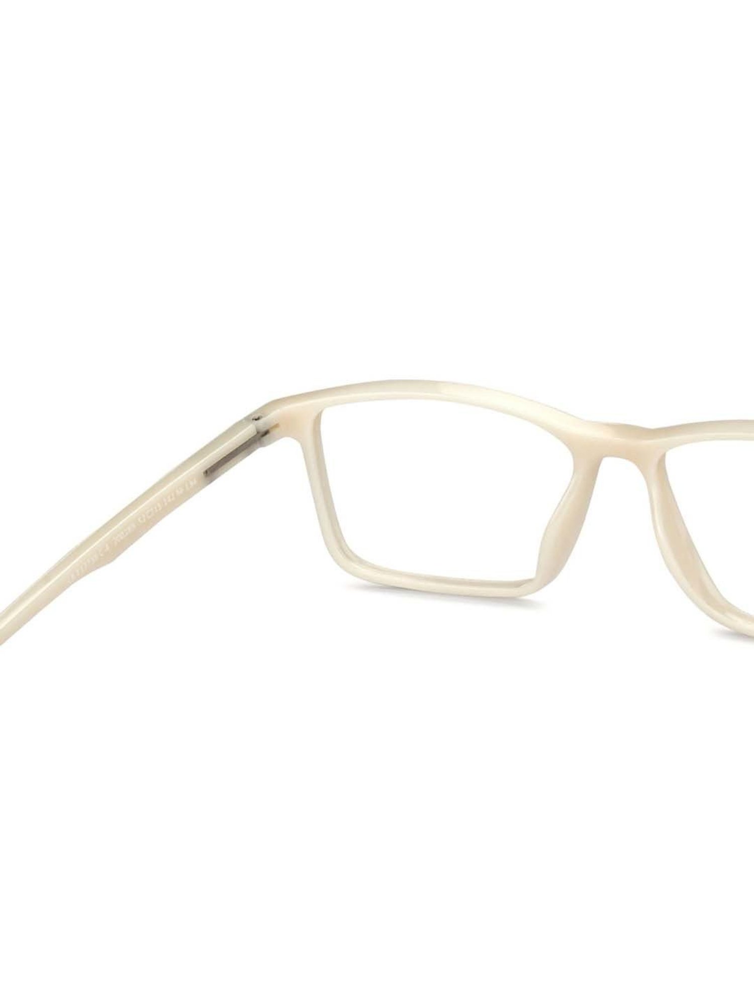 Lenskart Blu LB E13738 White Full Rim Rectangular Zero Power Computer Glasses