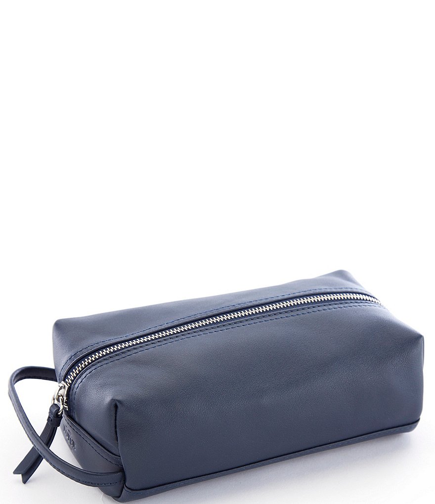 ROYCE New York Genuine Leather Compact Toiletry Bag