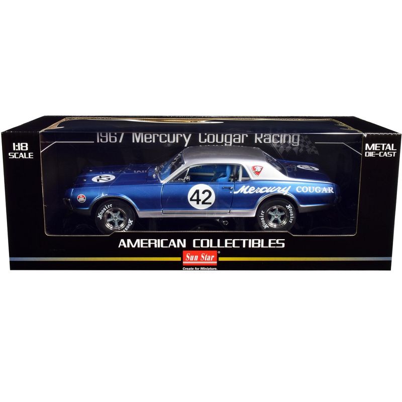 1967 Mercury Cougar Racing #42 Northwoods Shelby Club (2011) 1/18 Diecast Model Car by SunStar