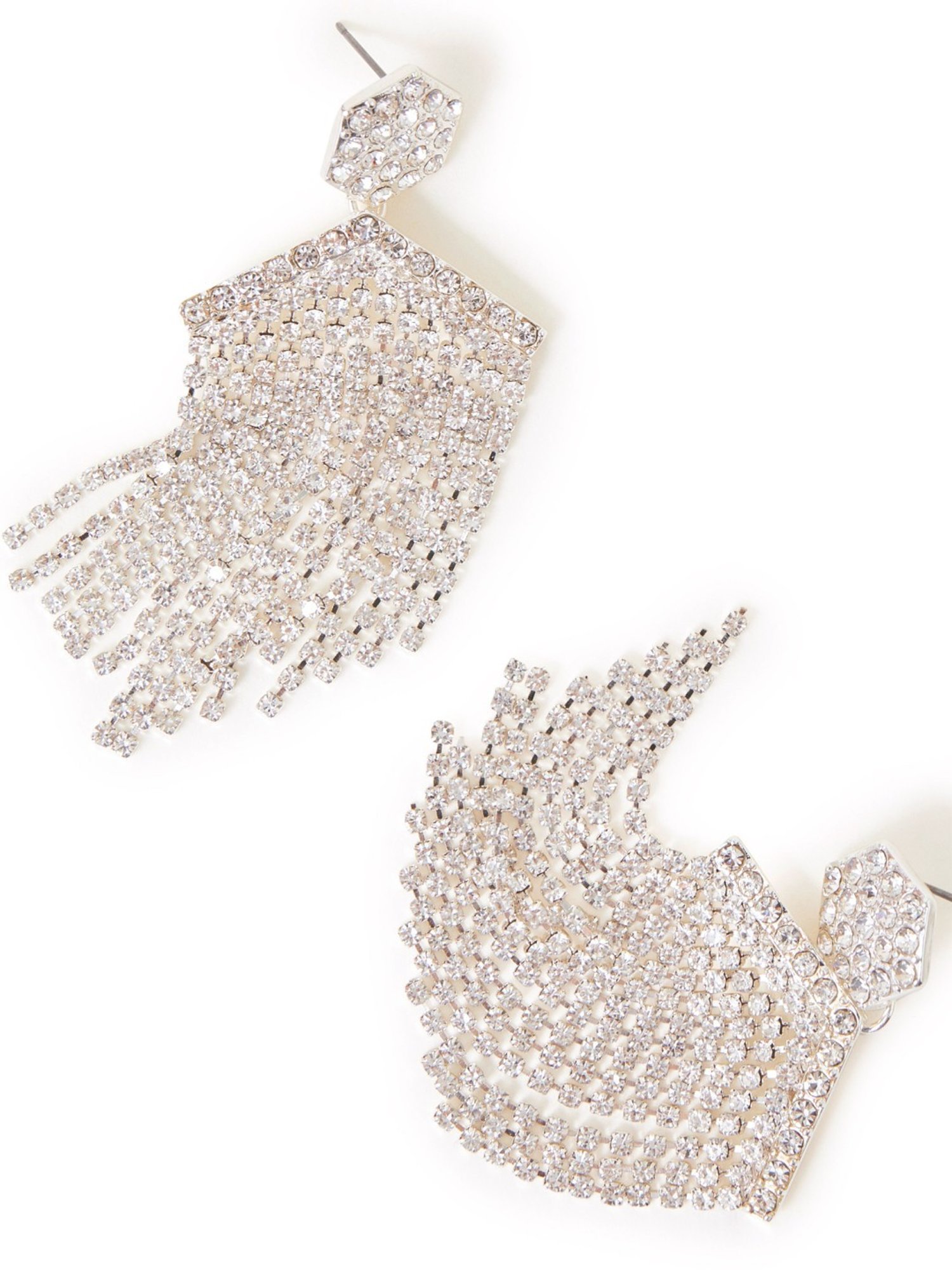 Accessorize London Statement Stud Waterfall Dangler Earrings