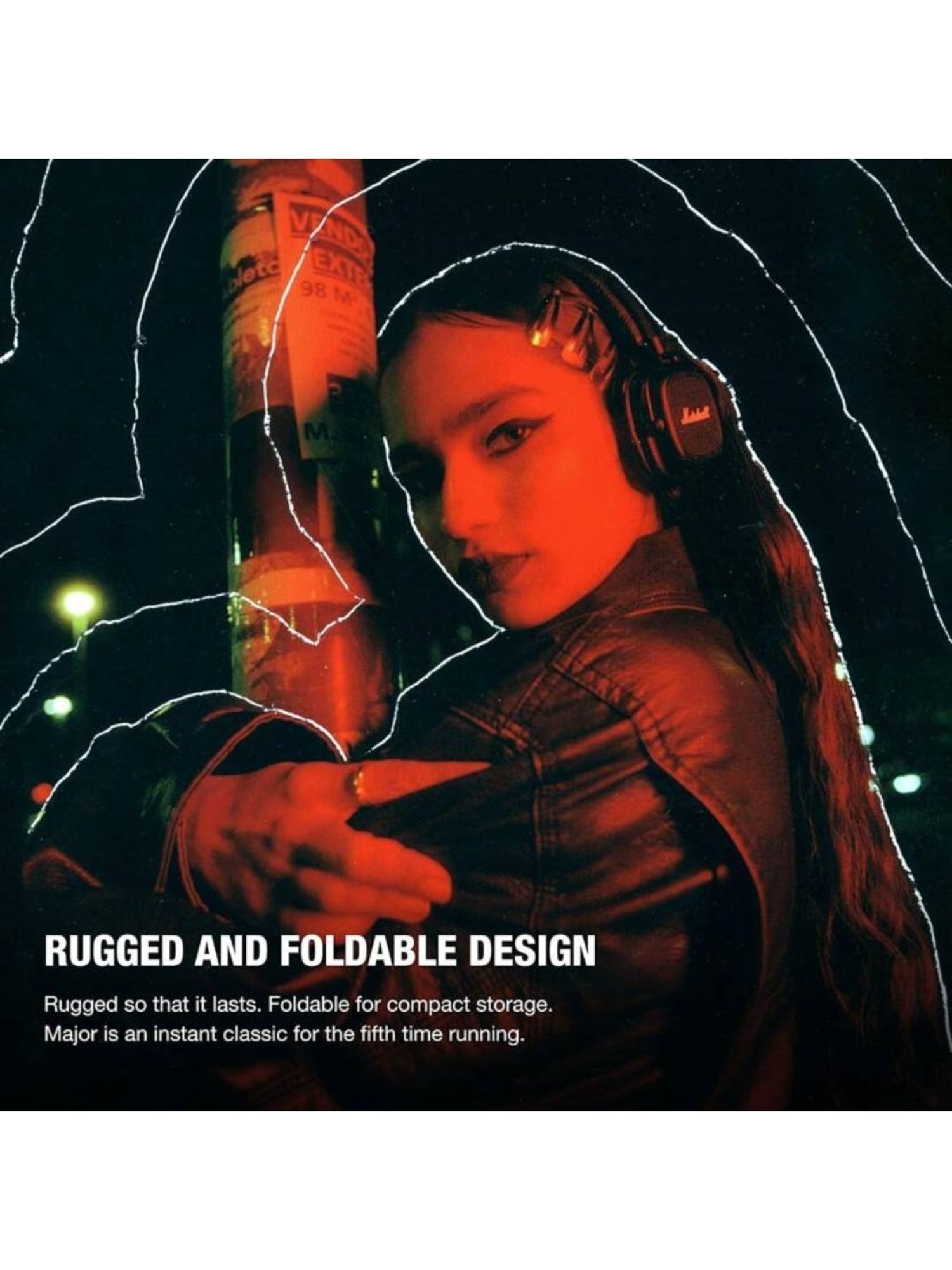 Marshall Major V Over the Ear Headphones (Black)