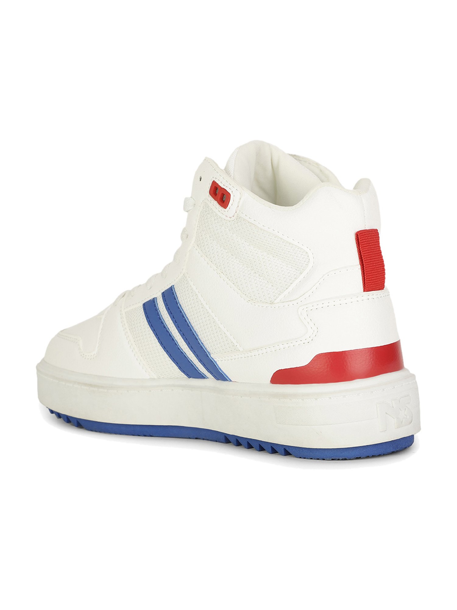 North Star by Bata Men's White Ankle High Sneakers