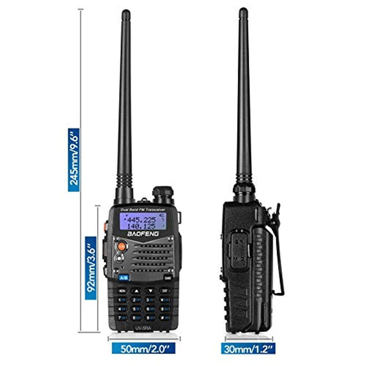 BaoFeng Two Way Radio,The UV-5R-A,Dual Band Radio with 2100mAh Li-ion Battery Portable Walkie Talkies with Includes Full Kit