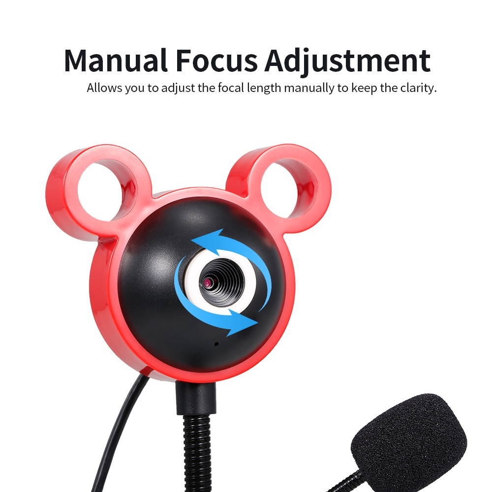 5MP 480P Webcam 30fps Web Camera Noise-reduction Microphone Laptop Computer Camera USB Plug & Play for Laptop Desktop