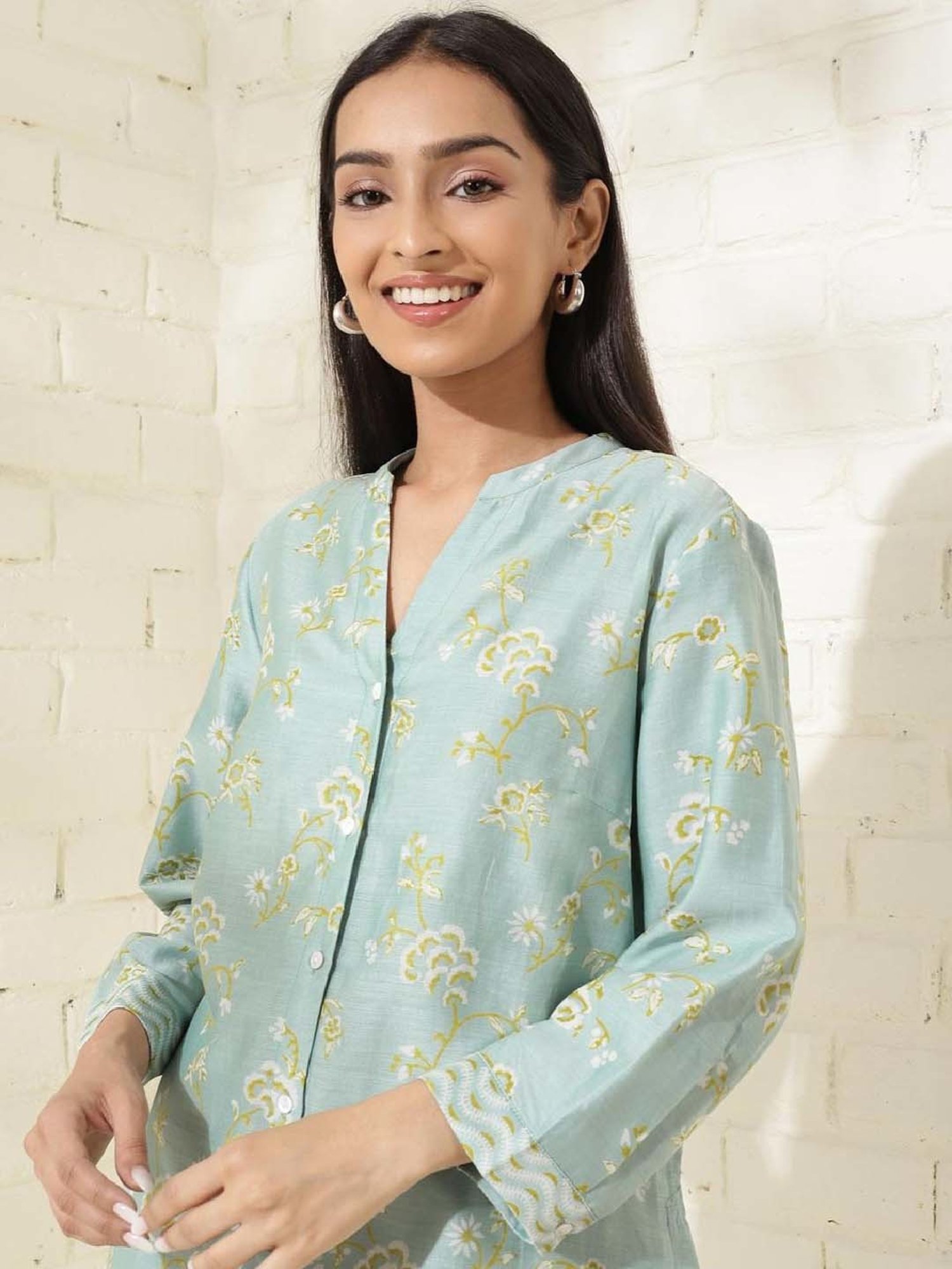 Fabindia Blue Printed Tunic