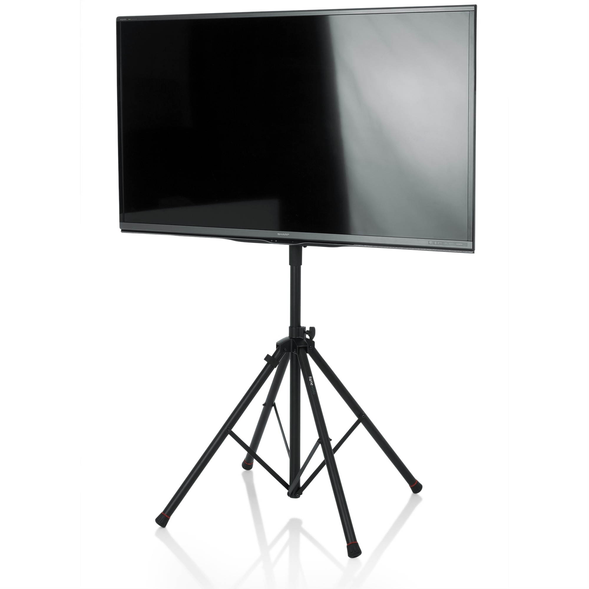 Gator Cases Deluxe Quadpod A/V Stand with LiftEEZ Piston for 65" Displays, Black