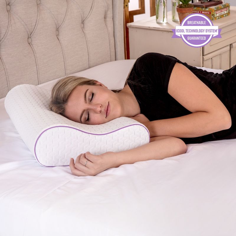 Downlite Soft White Goose Down Hypoallergenic Pillow &ndash; Perfect for Stomach Sleepers Standard