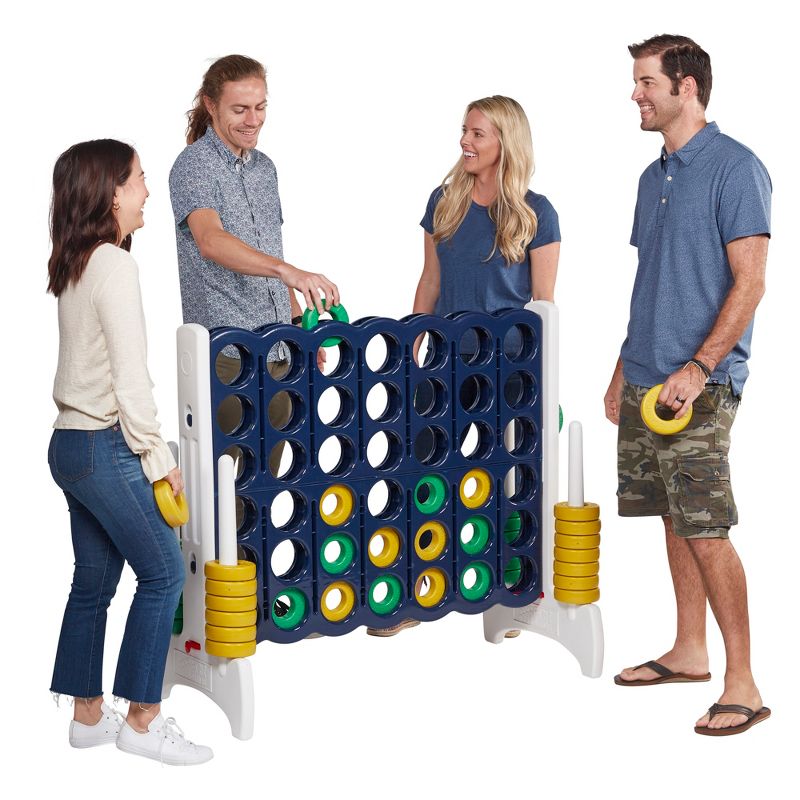ECR4Kids Jumbo Four-To-Score Giant Game-Indoor/Outdoor 4-In-A-Row Connect - Blue and Gold