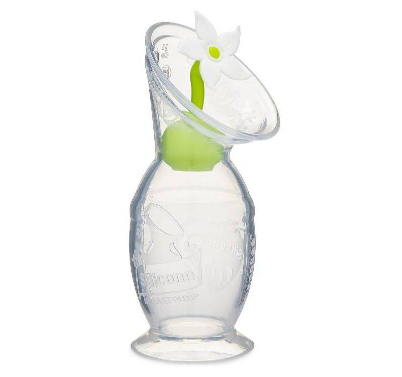 Haakaa Breast Pump with Suction Base and White Flower Stopper - 5oz