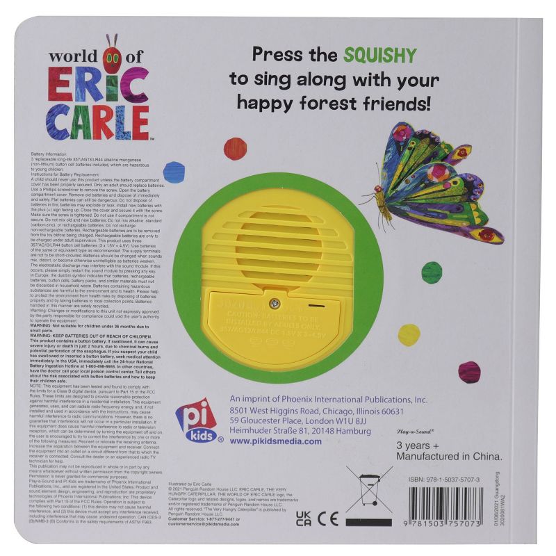 Eric Carle One Button Squishy Sound Book (Board Book)