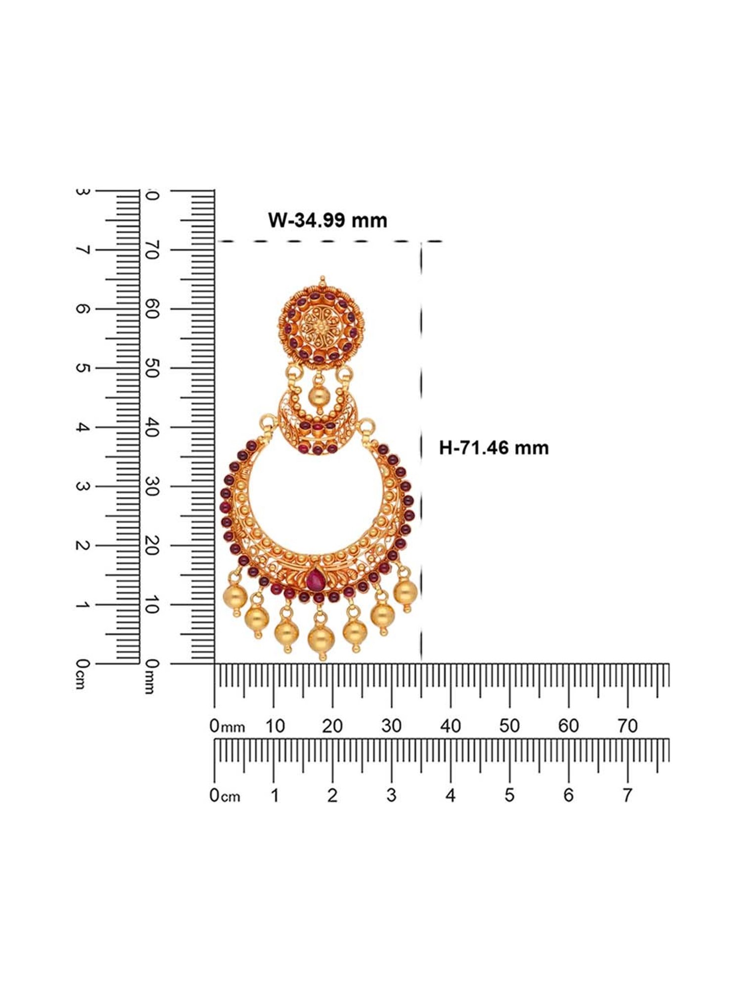 CKC Timeless Plain Gold Chandbali Eardrops