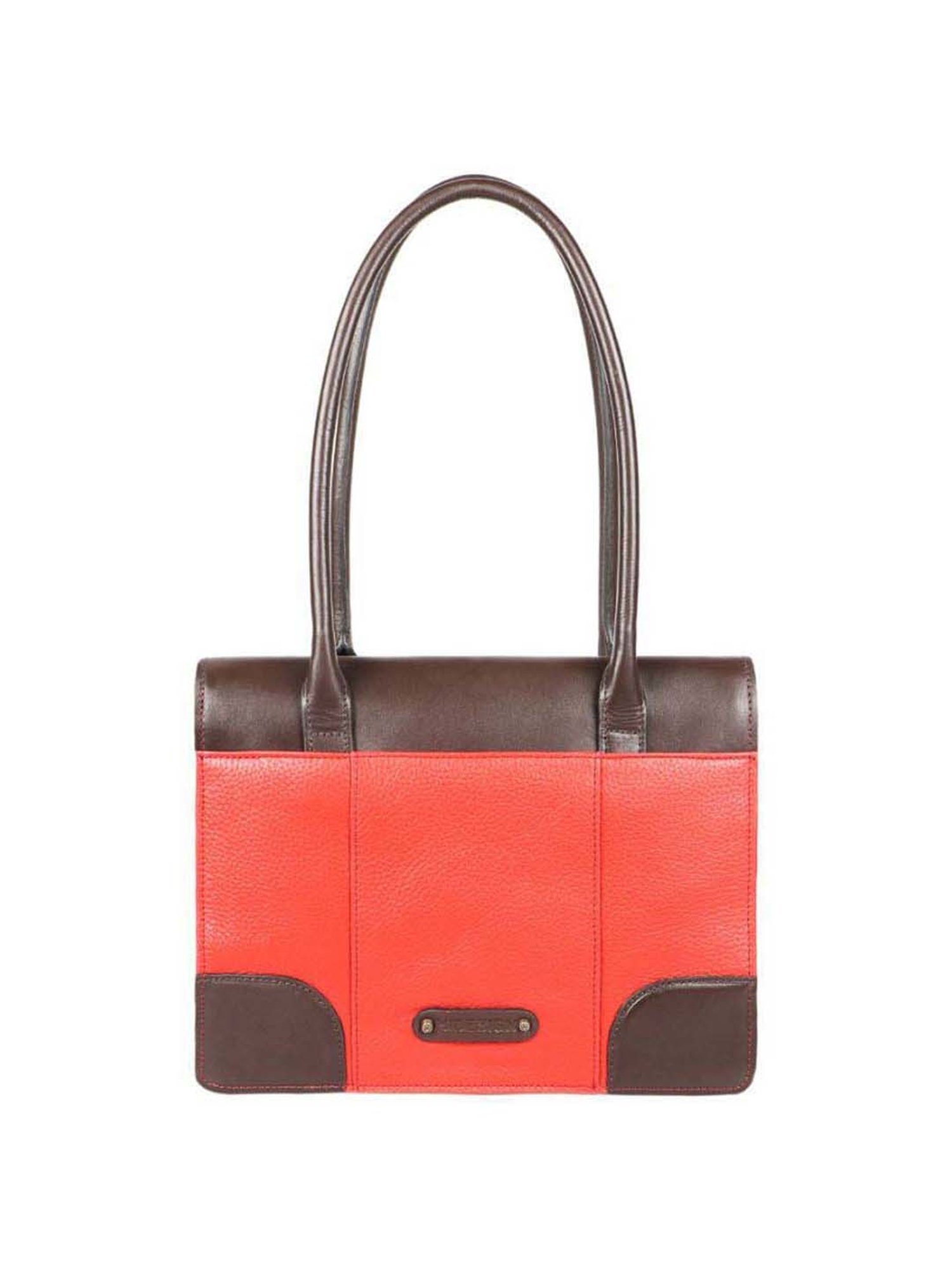 Hidesign Palo Alto Sacremento-Melbourne Ranch Orange Solid Medium Shoulder Handbag