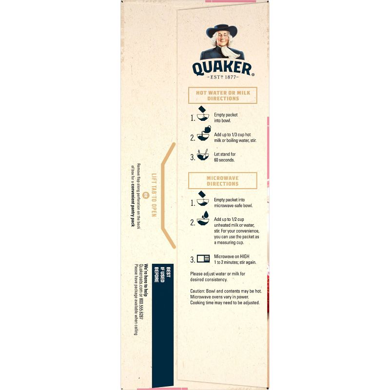 Quaker Strawberries & Cream Instant Oatmeal - 10ct