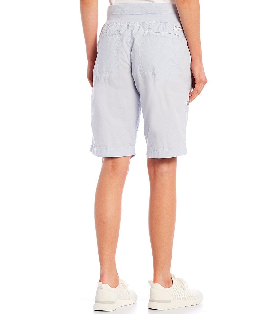 Marc New York Paperbag Waist Sueded Jersey Drawstring Shorts