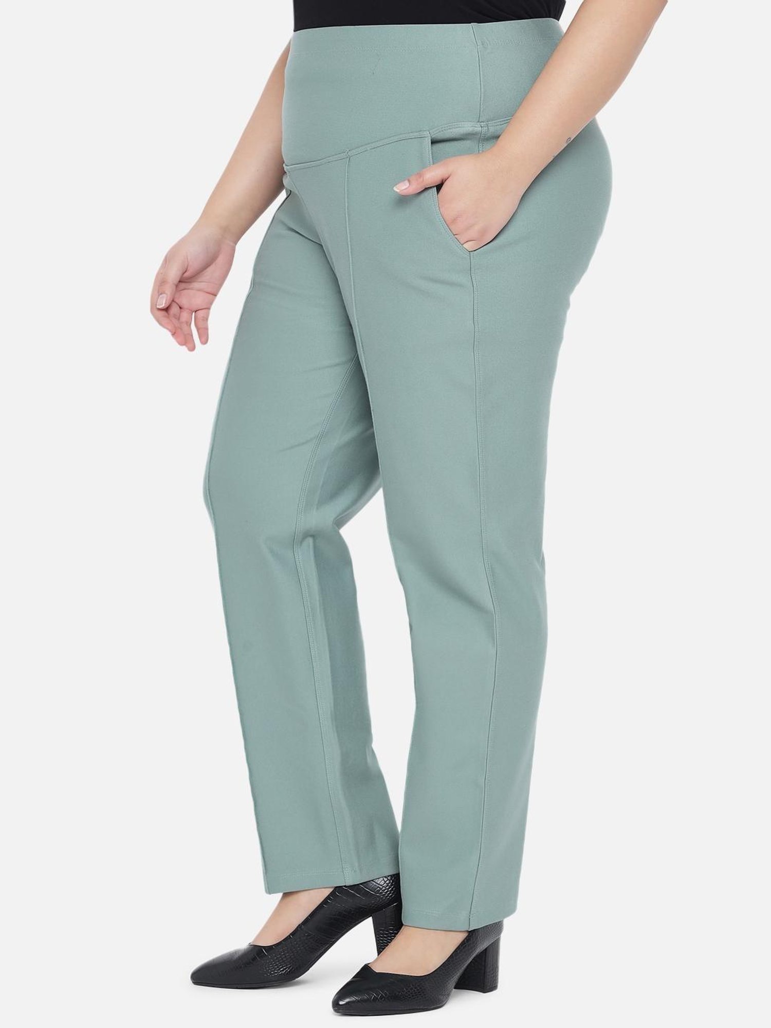 Amydus Green Tapered Fit Jeggings