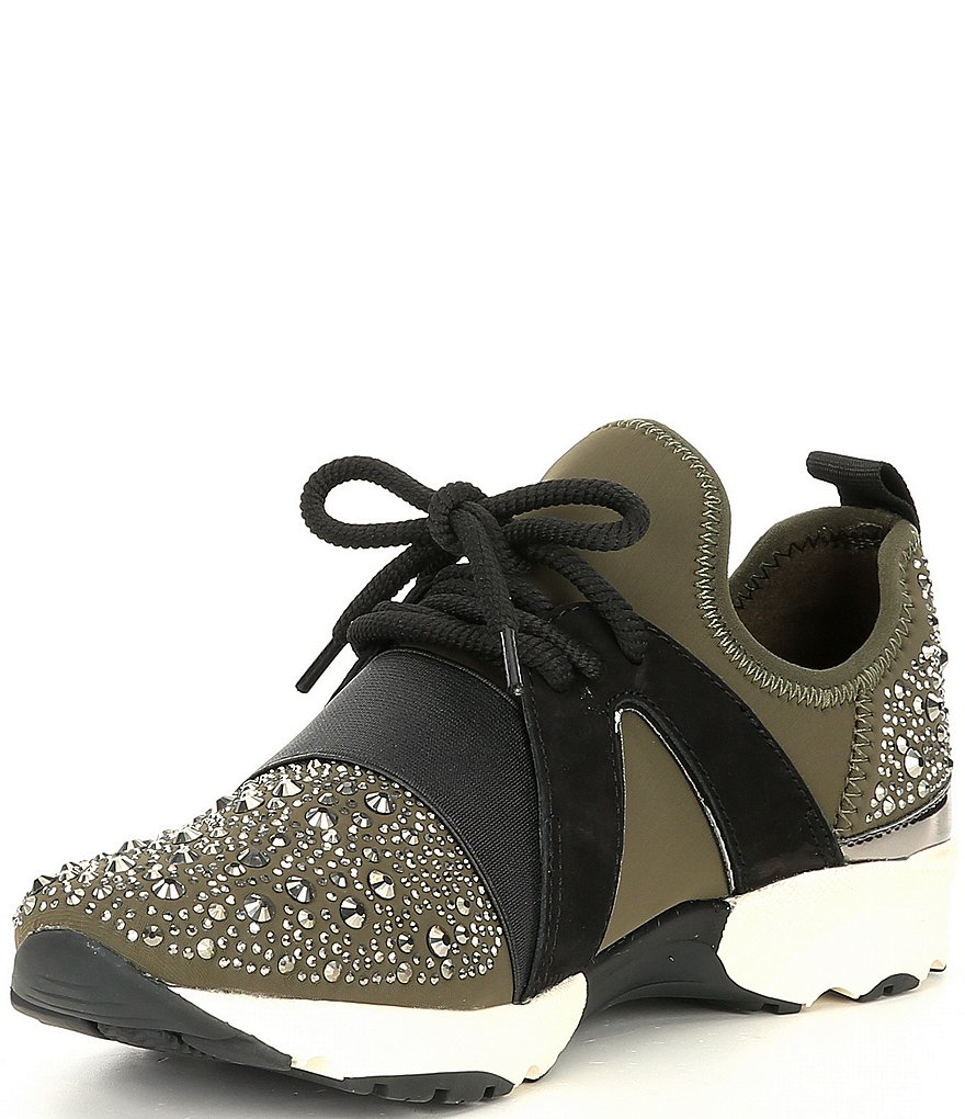 Carvela Lament Bling Embellished Lace-Up Sneakers