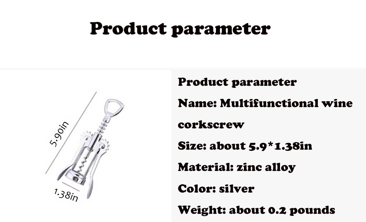 NW 1776 Wine Corkscrew, Multi-function Wine Corkscrew, Advanced Corkscrew