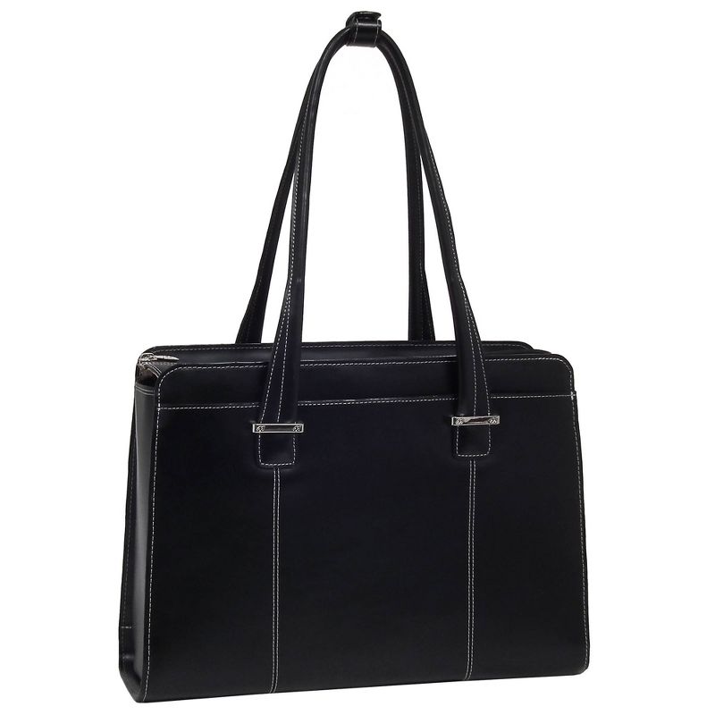 McKlein Alexis 14" Leather Ladies' Laptop Briefcase - Black