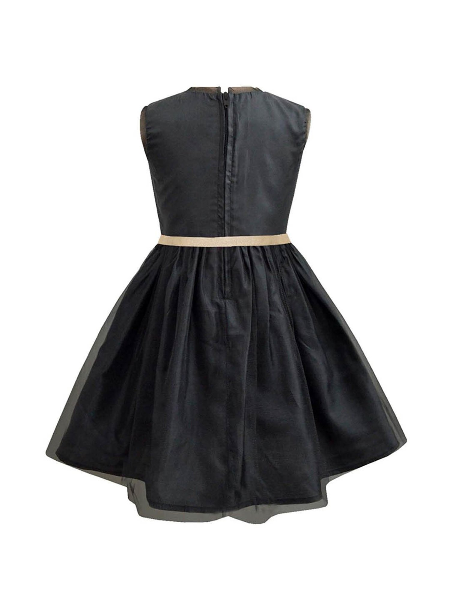 A.T.U.N. Golden & Black Embellished Dress