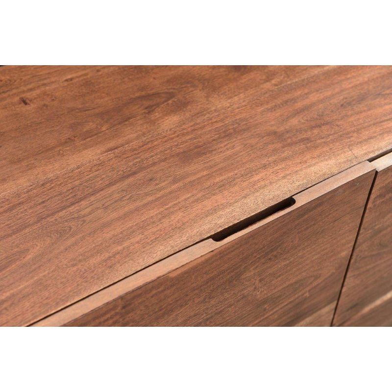 Seesham Wood 3 Doors live Edge Sideboard Gold - Timbergirl