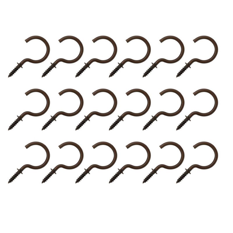 Arrow 18pk 1-1/4" Steel Cup Hook in Oil Rubbed Bronze