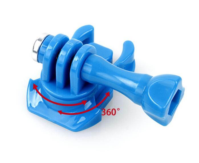 JMT 360 Turntable Quick Release Buckle Connector Tripod Adapter Blue for Gopro Hero 2 3 3+/Plus 4 Camera