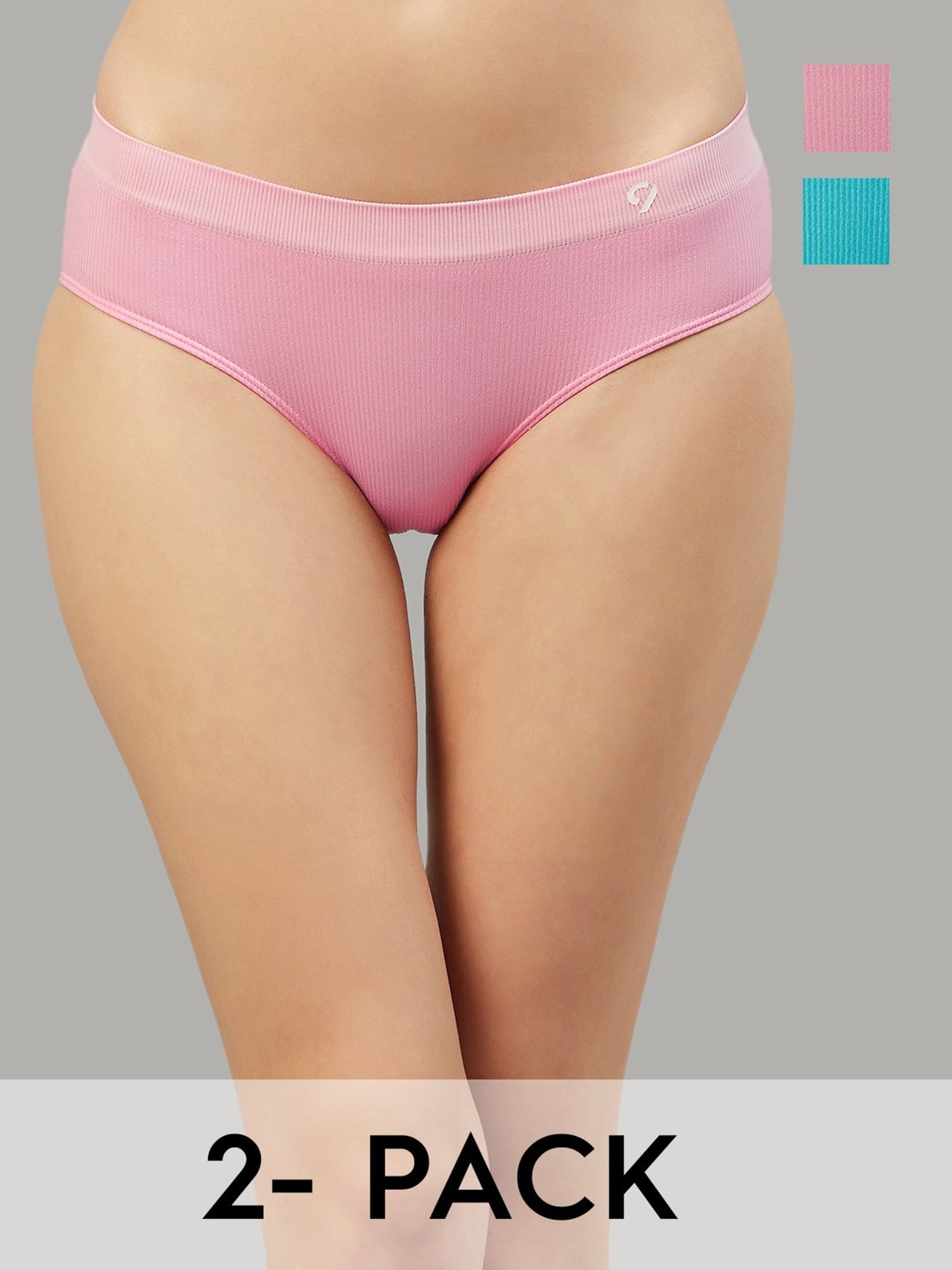 C9 Airwear Sky Blue & Pink Hipster Panty - Pack of 2