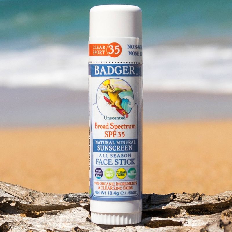 Badger Sport Mineral Sunscreen Face Stick - SPF 35 - 0.65oz