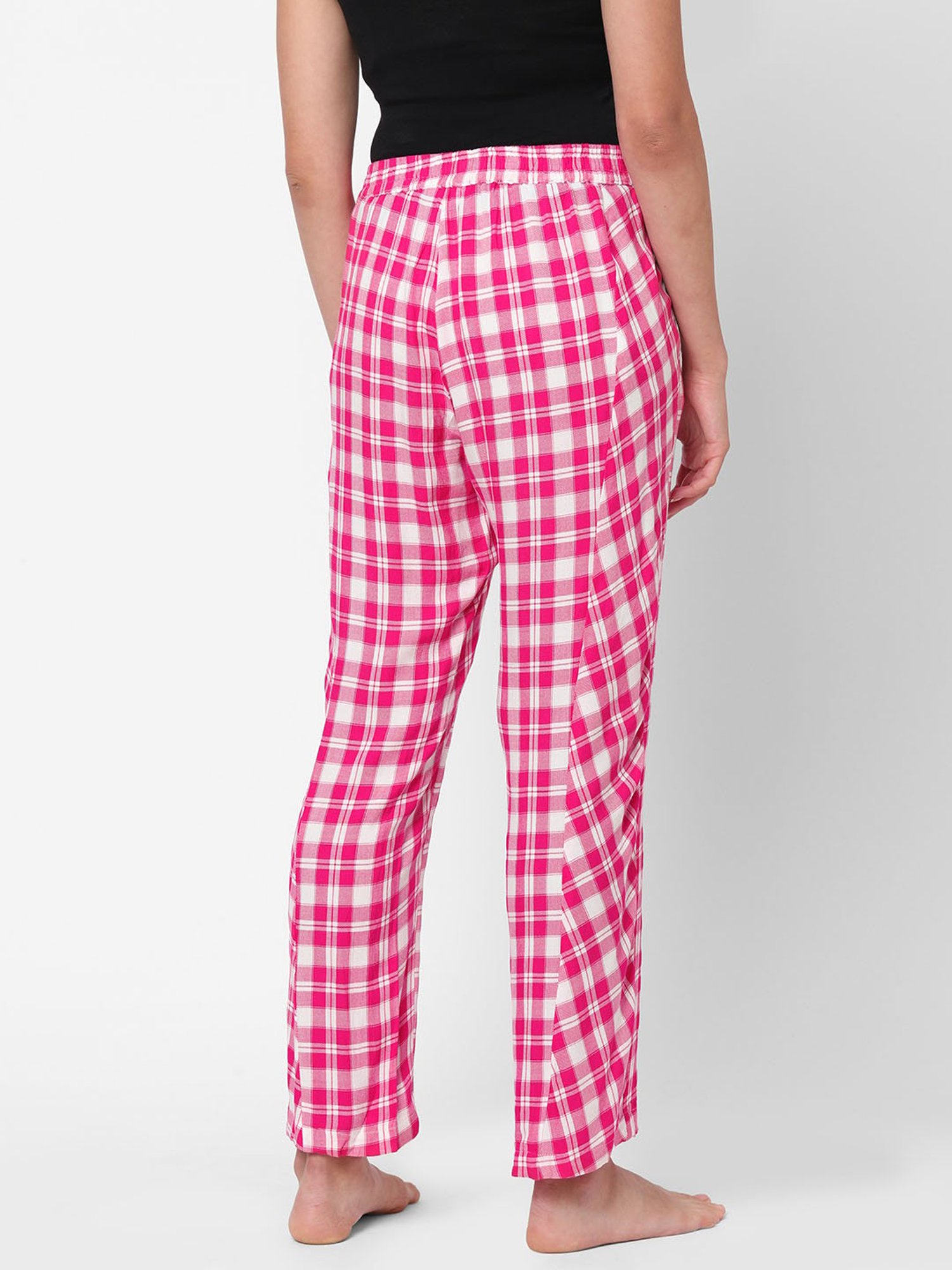 Mystere Paris Pink & White Checks Pyjamas