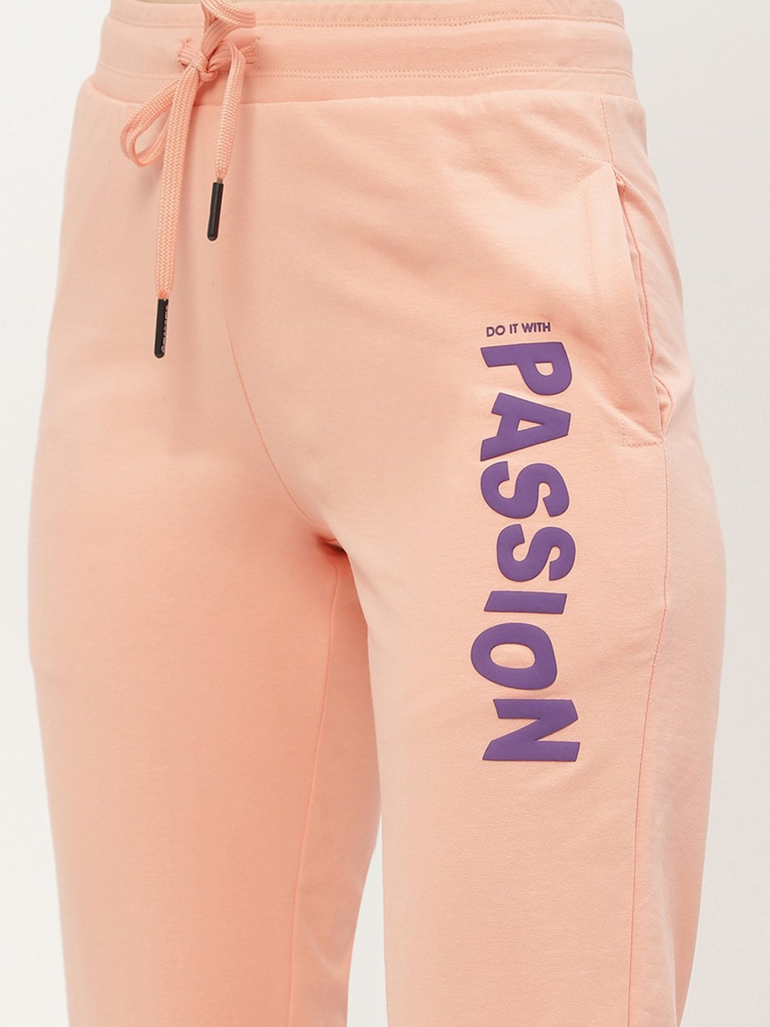 MADAME M Secret Peach Cotton Graphic Print Capris