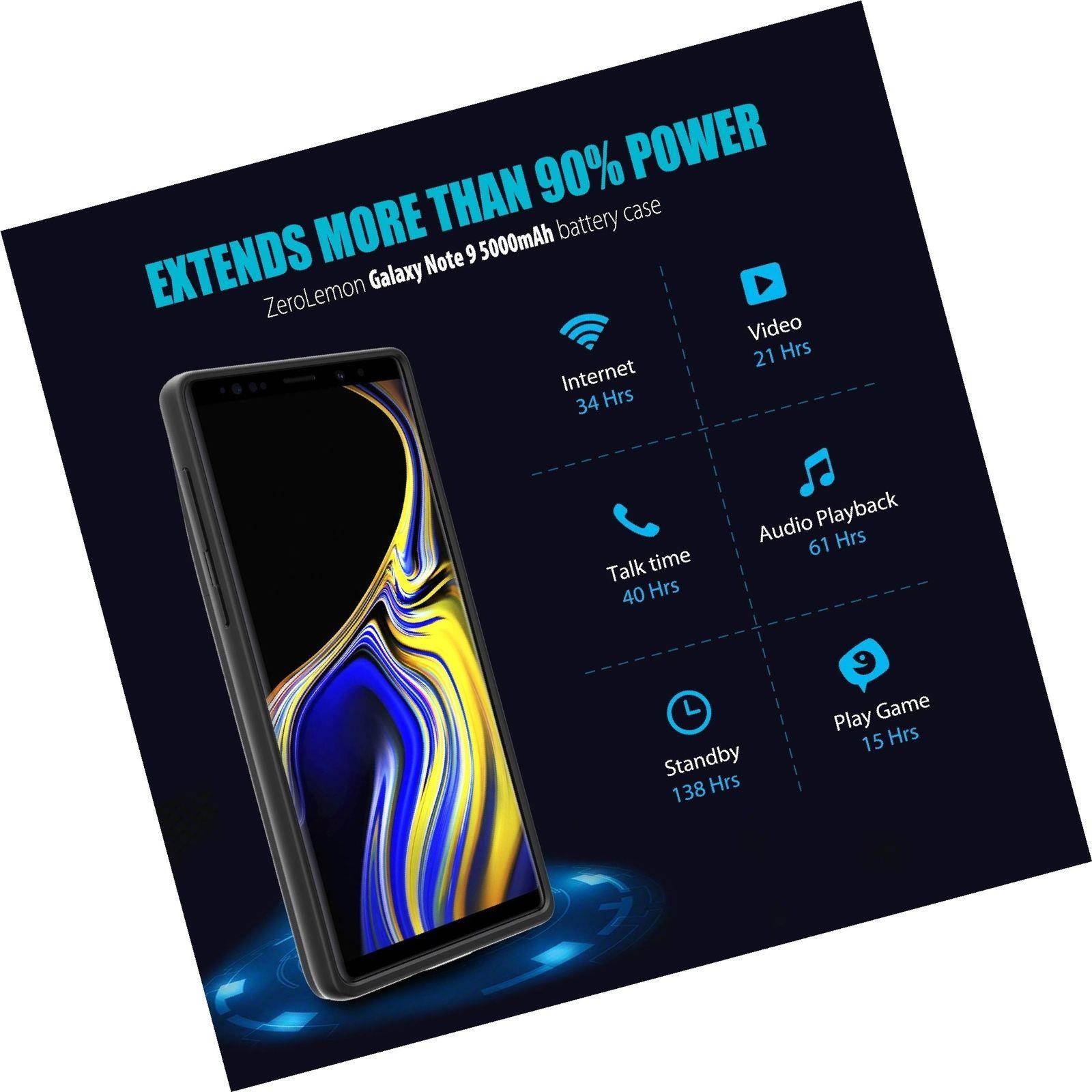 Galaxy Note 9 Battery Charging Case[Upgraded], ZeroLemon Slim Power 5000mAh E...
