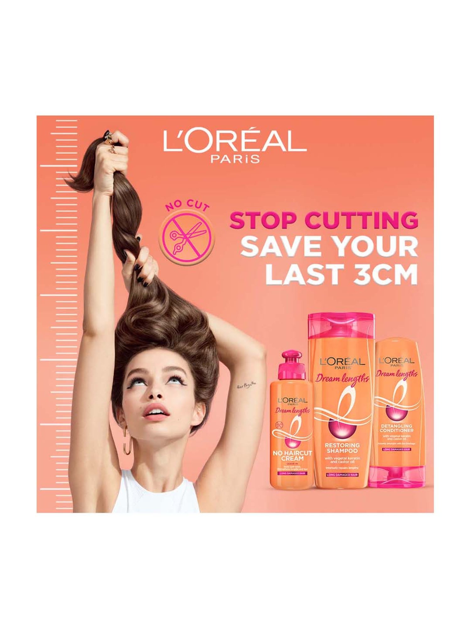 L'Oreal Paris Dream Lengths Restoring Shampoo - 704 ml