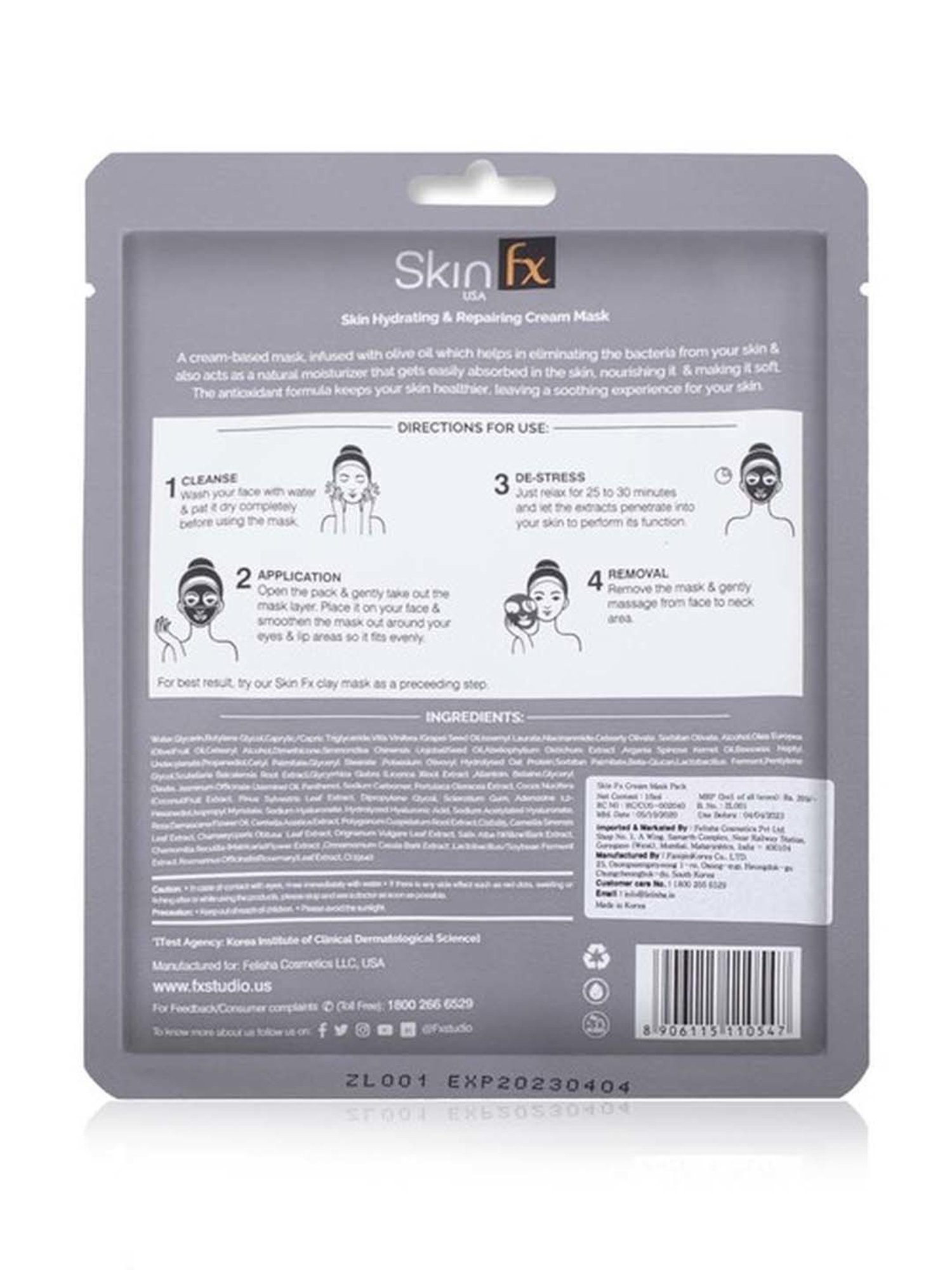 Skin Fx Nourishing Foot Mask & Hydrating Cream Mask - Pack of 2
