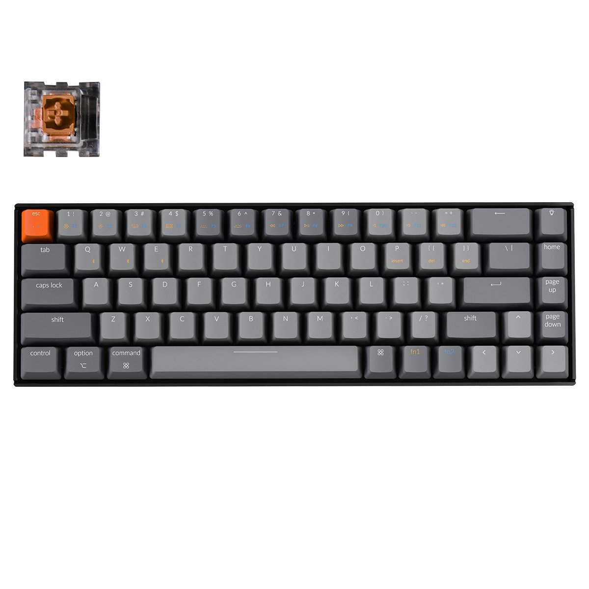 Keychron K4 Wireless Bluetooth/USB Wired Gaming Mechanical Keyboard, Compact 100 Keys RGB LED Backlit Gateron Red Switch N-Key Rollover, Aluminum Frame for Mac Windows